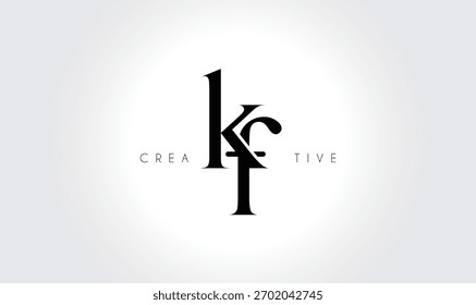 KFkf Elegant Serif Monogram Logo – Luxury Lowercase Typographic Lettermark for Modern Branding