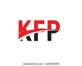 Letra KFP Ilustración del vector de diseño del logotipo inicial