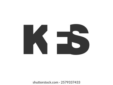 KFS logo design. Initial letter K F S bold font style for tech startups, consulting, corporate branding. Creative company name, headlines typography identity, trendy logotype. Vector illustration.