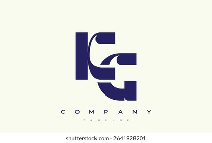 KG Abstract Geometric Logo Design. Modern and elegant logo design with simplistic typography elements, showcasing branding excellence.