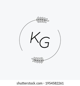 KG Beauty vector initial logo, handwriting logo of initial signature