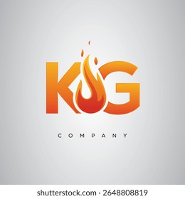KG Creative Fire Letter Logo Design