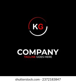 KG creative modern letters logo design template