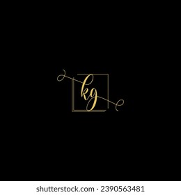 Plantilla de diseño de logotipo de letras modernas creativas para KG