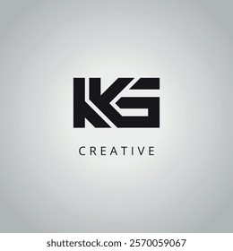 KG G K modern creative alphabet company logo design vector icon template.