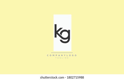 KG GK abstract initials monogram letter text alphabet logo design