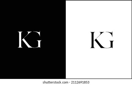 KG, GK Abstract Letters Logo Monogram