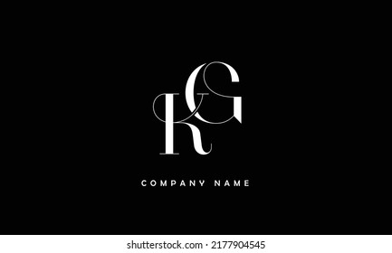 KG, GK Alphabets Letters Logo Monogram