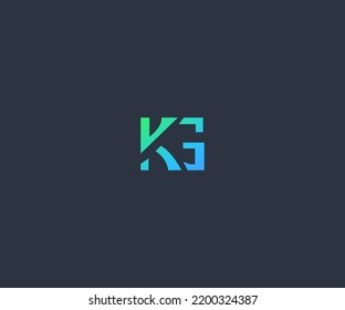 KG, GK initial logo monogram designs modern vector templates