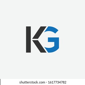 KG or GK letter designs for logo and icons