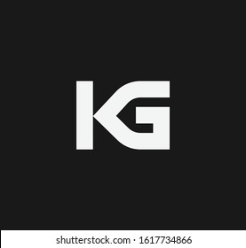 KG or GK letter designs for logo and icons