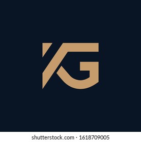 KG or GK logo and icon designs