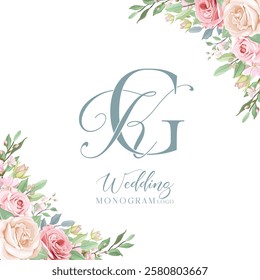 KG GK wedding initial monogram logo