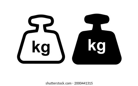 kg icon on white background