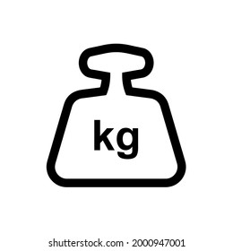 kg-Symbol auf weißem Hintergrund