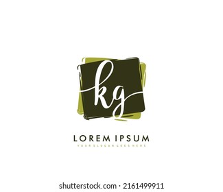 KG Initial Beauty-Monogramm-Logo, Vektorgrafik