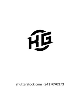 KG initial game logo, banner design for your e-sports or streaming team