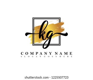 KG Initial handwriting logo concept