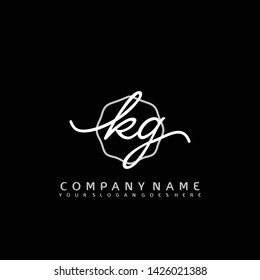 KG Initial handwriting logo concept