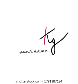 kg Initial handwriting logo vector