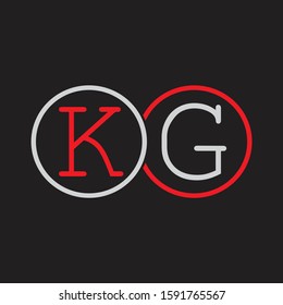 KG Initial letter linked circle capital monogram logo modern template