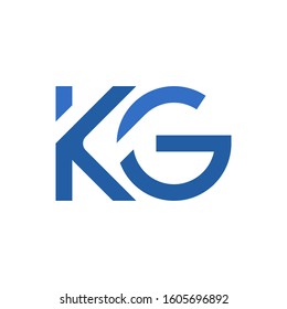 KG initial letter logo template vector icon design