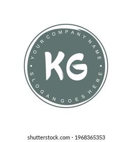 KG Initial Logo Branding Brush Hochzeitsgeschäft