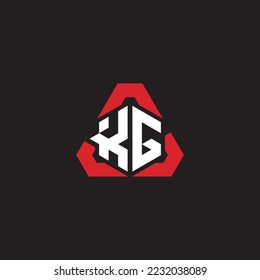Logo inicial KG concepto moderno y futurista para el logotipo de deportes o juegos