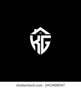 KG initials premium shield logo monogram with home designs modern templates