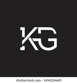 Kg Intial Logo Capital Letters Black Stock Vector (Royalty Free ...