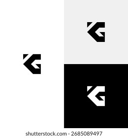 kg anfängliches Monogramm, Vektorsymbol-Illustration
