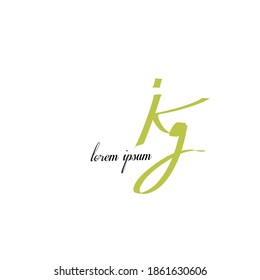 KG K G Initial handwriting creative fashion elegant design logo template vector