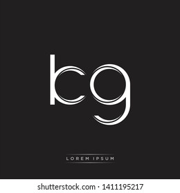 kg k g logo. Initial Letter Split Lowercase Design Template 