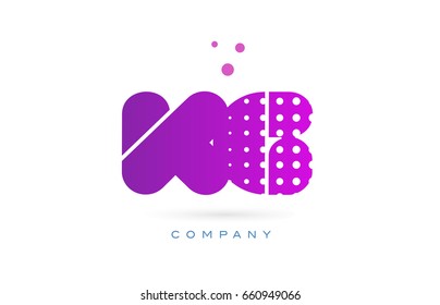 kg k g pink dots dotted letter logo alphabet creative company vector icon design template