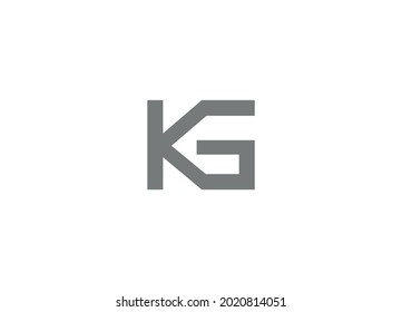 kg letter initial modern logo design vector icon template