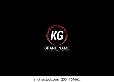 KG Letter Logo Design. Initial letters KG logo icon. Abstract letter KG K G minimal logo design template. K G Letter Design Vector with black Colors. KG logo