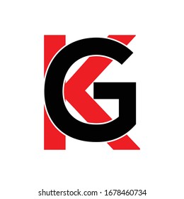 KG LETTER LOGO DESIGN TEMPLATE VICTOR