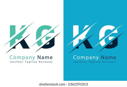 KG Letter Logo Design Template. Vector Logo Illustration