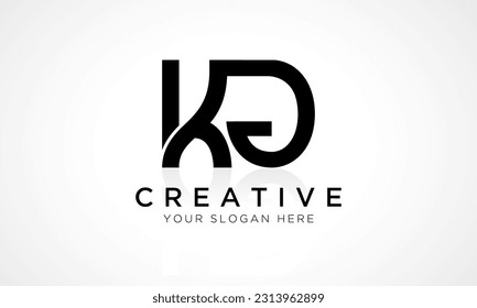 KG Letter Logo Design Vector Template. Alphabet Initial Letter KG Logo Design With Glossy Reflection Business Illustration.