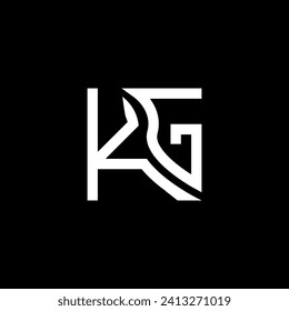 KG letter logo vector design, KG simple and modern logo. KG luxurious alphabet design  