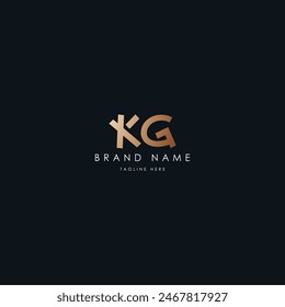 Diseño de logotipo de Vector de letras KG