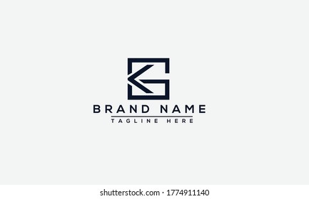 KG Logo Design Template Vector Graphic Branding Element.