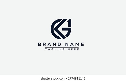 KG Logo Design Template Vector Graphic Branding Element.