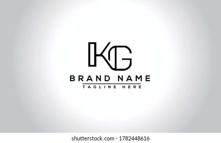 KG Logo Design Template Vector Graphic Branding Element.