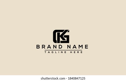 KG Logo Design Template Vector Graphic Branding Element.