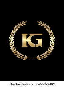 KG Logo Elegant Gold Initials
