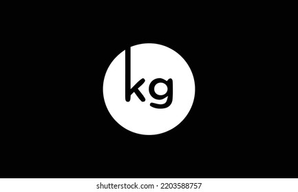 KG Lowercase Letter Initial Icon Logo Design Vector Illustration
