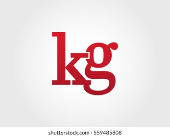 kg lowercase logotype