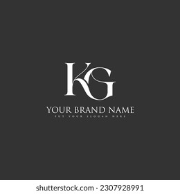 KG luxury modern minimalist initial logo design