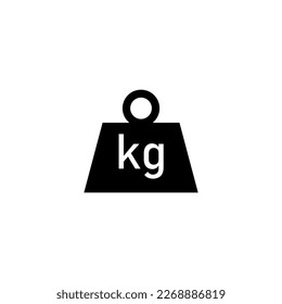 Kg measure weight icon. Scale icon. Vector illustration isolated on white background.